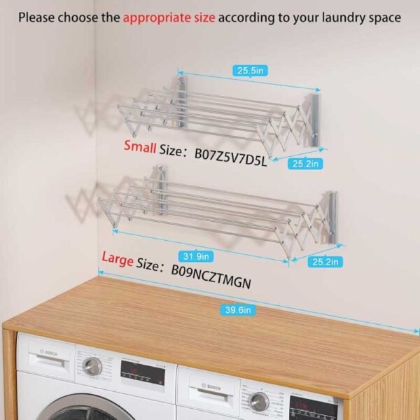 Wall Mounted Clothes Drying Hanger - Image 5