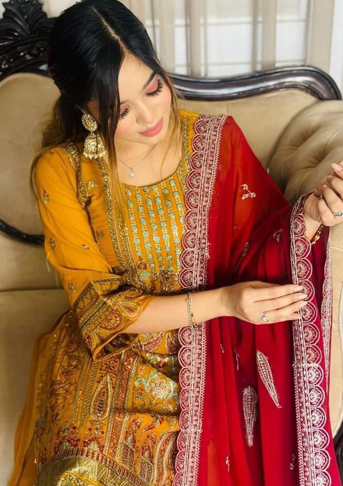 Soft Georgette fabrics Unstitch 4 piece - Image 14