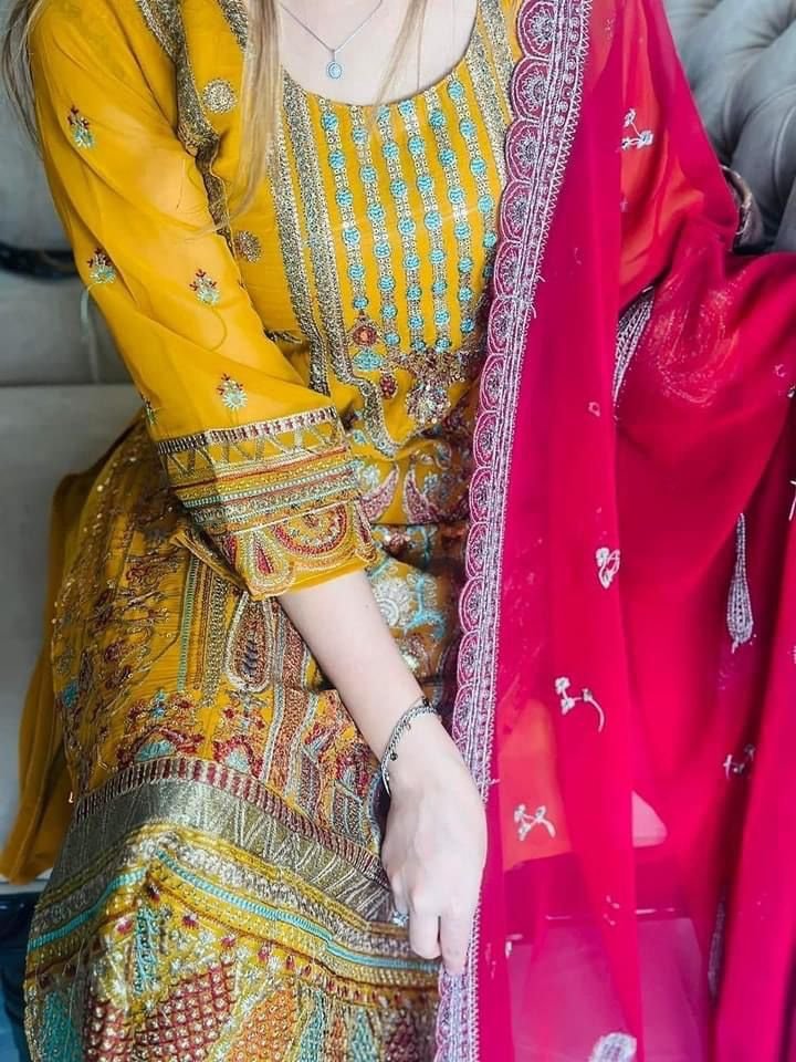 Soft Georgette fabrics Unstitch 4 piece - Image 11