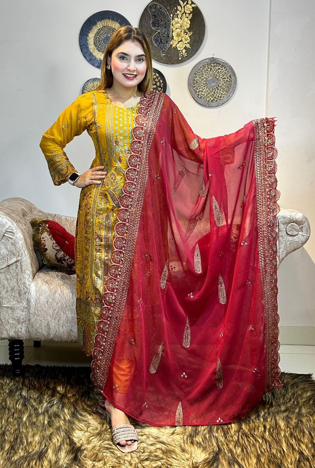 Soft Georgette fabrics Unstitch 4 piece - Image 8