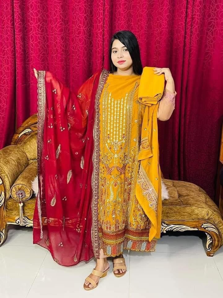 Soft Georgette fabrics Unstitch 4 piece