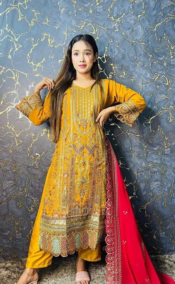 Soft Georgette fabrics Unstitch 4 piece - Image 7