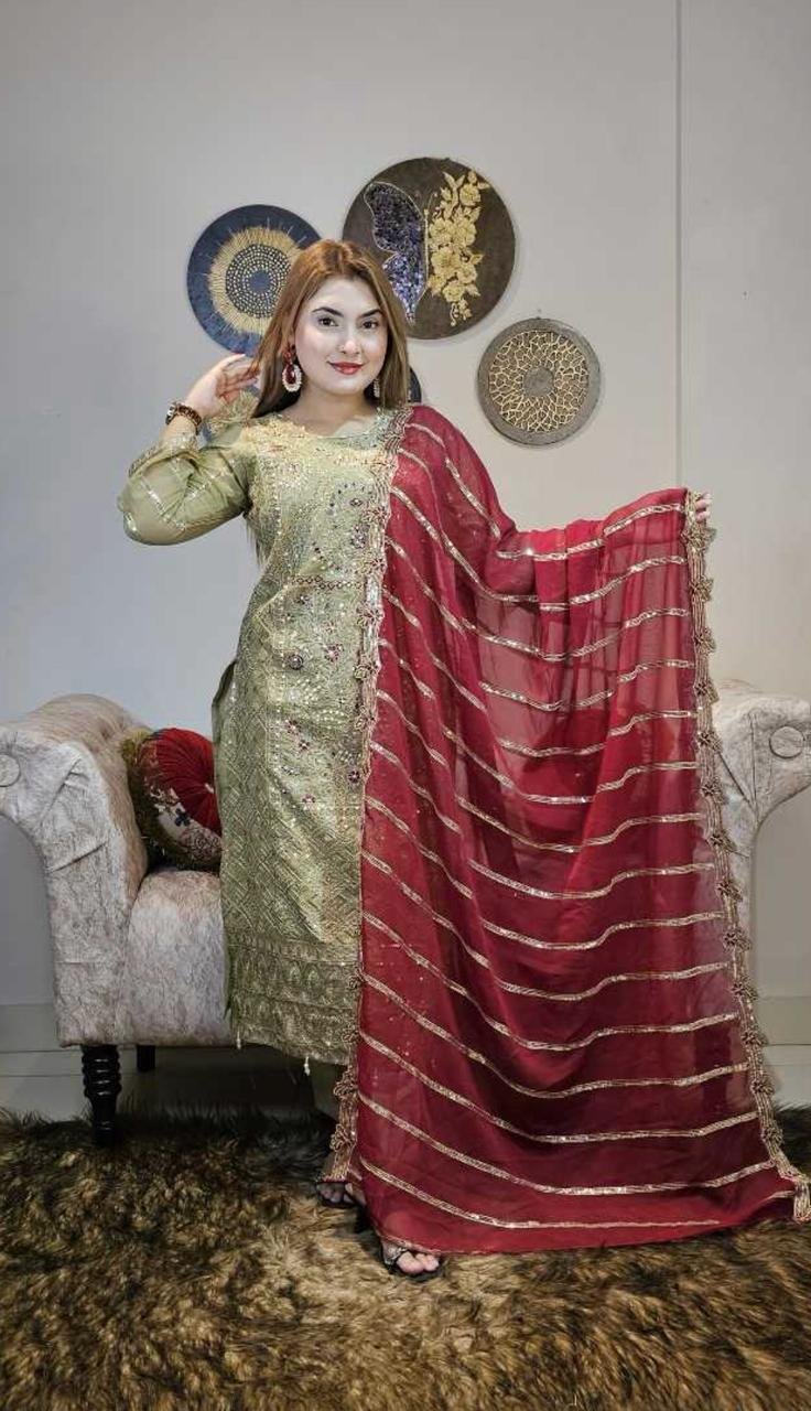 Soft Georgette fabrics Unstitch 4 piece - Image 2