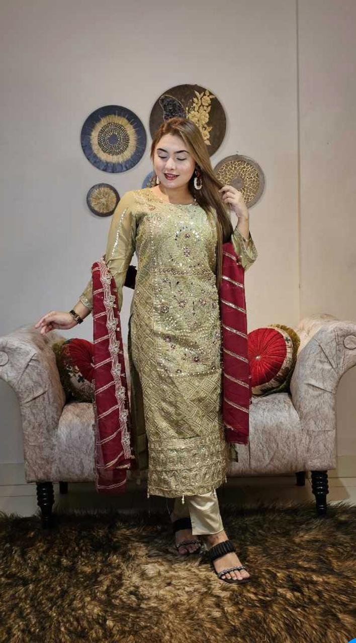 Soft Georgette fabrics Unstitch 4 piece - Image 5