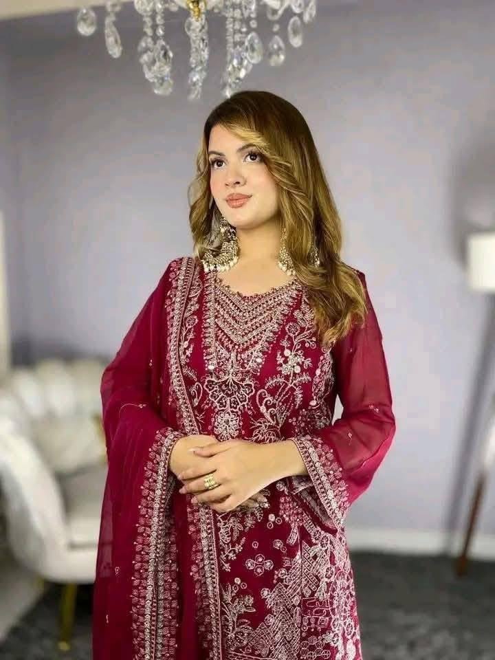 Luxury chiffon fabrics Unstitch 4 piece