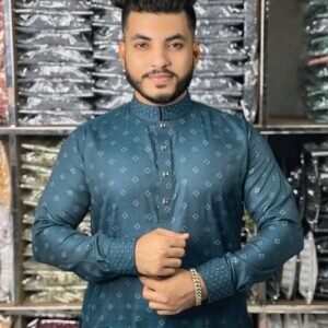 Punjabi Fashion Print 71 front view Men’s printed panjabi Punjabi Fashion Print 71 Punjabi Fashion Print 71 side view Punjabi Fashion Print 71 back side Stylish printed panjabi for men – Fashion Print 71 Cotton Punjabi Fashion Print 71 close-up Punjabi Fashion Print 71 design pattern details