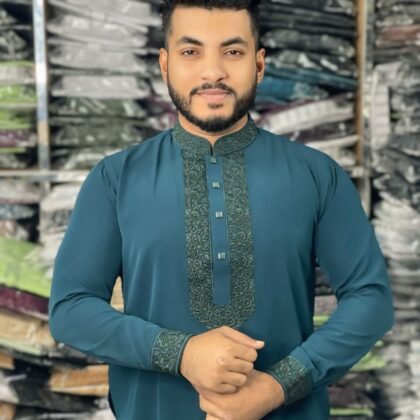 Chaina Jafran Stitch Cotton Fabric – Premium Cotton for Punjabi