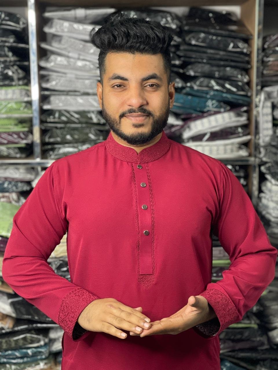 Chaina Jafran Fabric Punjabi for Men